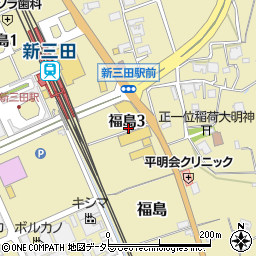 兵庫県三田市福島3丁目周辺の地図