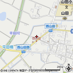 兵庫県姫路市山田町西山田184周辺の地図