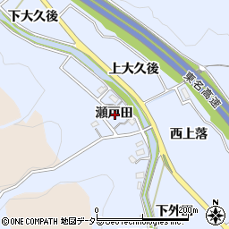 愛知県岡崎市池金町瀬戸田周辺の地図