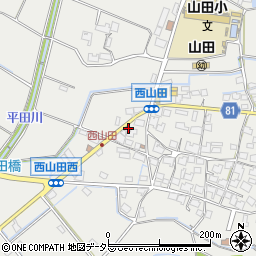 兵庫県姫路市山田町西山田632周辺の地図