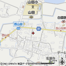 兵庫県姫路市山田町西山田574周辺の地図