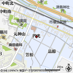 愛知県岡崎市市場町円光周辺の地図