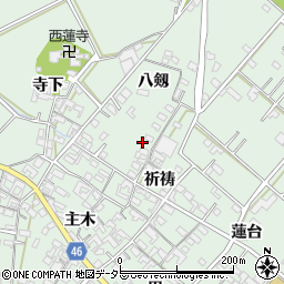 愛知県安城市東端町八剱10周辺の地図