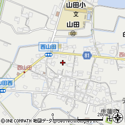 兵庫県姫路市山田町西山田604周辺の地図