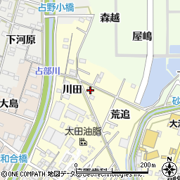 愛知県岡崎市福岡町荒追32周辺の地図