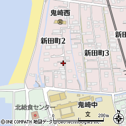 愛知県常滑市新田町2丁目43周辺の地図