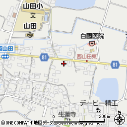 兵庫県姫路市山田町西山田89周辺の地図