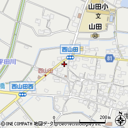 兵庫県姫路市山田町西山田188周辺の地図