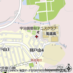 宇治黄檗台テニスクラブ周辺の地図