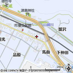 愛知県岡崎市市場町東町60周辺の地図
