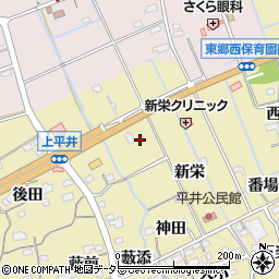 愛知県新城市平井新栄周辺の地図