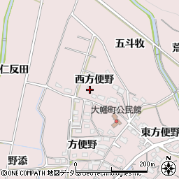 愛知県岡崎市大幡町西方便野84周辺の地図