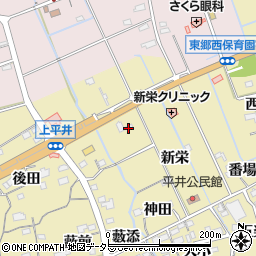 愛知県新城市平井（新栄）周辺の地図