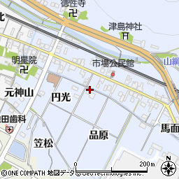 愛知県岡崎市市場町品原69周辺の地図