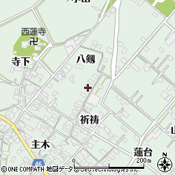 愛知県安城市東端町八剱12周辺の地図