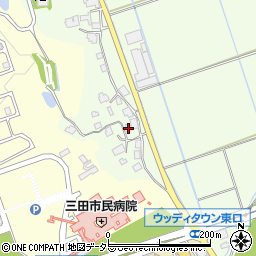 兵庫県三田市西野上420周辺の地図