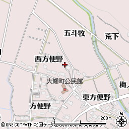 愛知県岡崎市大幡町西方便野周辺の地図