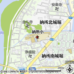 京都府京都市伏見区納所妙徳寺周辺の地図