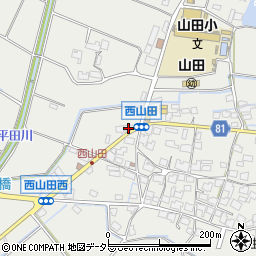 兵庫県姫路市山田町西山田187周辺の地図