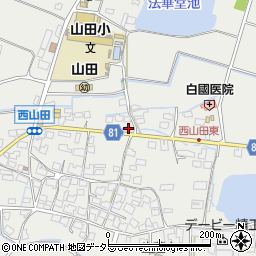 兵庫県姫路市山田町西山田107周辺の地図