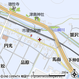 愛知県岡崎市市場町東町66周辺の地図