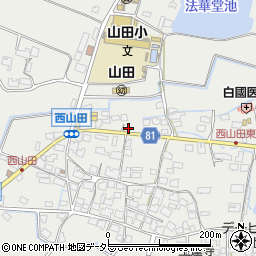 兵庫県姫路市山田町西山田111周辺の地図