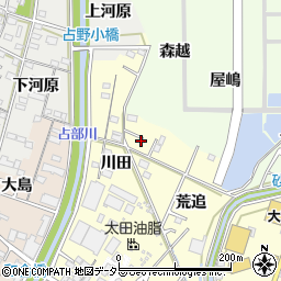 愛知県岡崎市福岡町荒追49周辺の地図