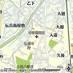 市営福岡荘周辺の地図