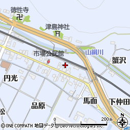 愛知県岡崎市市場町東町64周辺の地図