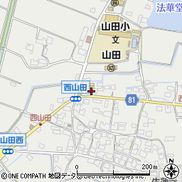 兵庫県姫路市山田町西山田128周辺の地図