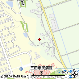 兵庫県三田市西野上435周辺の地図