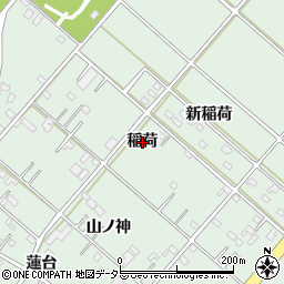 愛知県安城市東端町稲荷周辺の地図