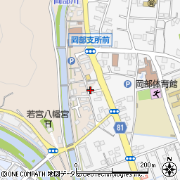 静岡県藤枝市岡部町岡部29周辺の地図