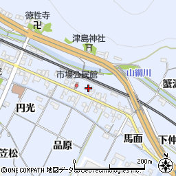 愛知県岡崎市市場町東町69周辺の地図
