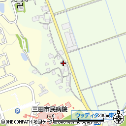 兵庫県三田市西野上424周辺の地図