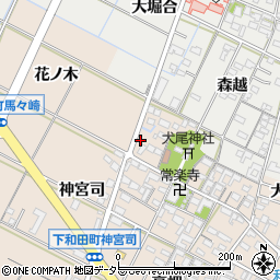 愛知県岡崎市下和田町北浦25周辺の地図