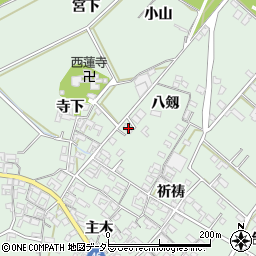 愛知県安城市東端町八剱84周辺の地図