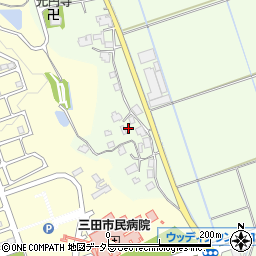兵庫県三田市西野上427周辺の地図