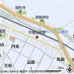 愛知県岡崎市市場町東町75周辺の地図