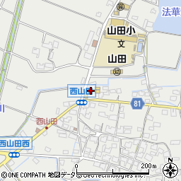 兵庫県姫路市山田町西山田129周辺の地図