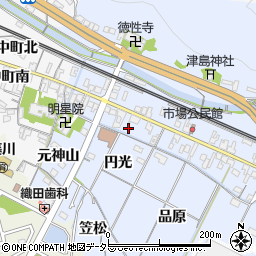 愛知県岡崎市市場町東町16周辺の地図