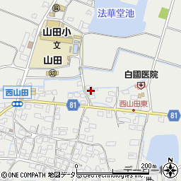 兵庫県姫路市山田町西山田66周辺の地図