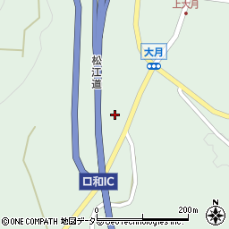 広島県庄原市口和町大月640周辺の地図