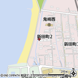 愛知県常滑市新田町2丁目周辺の地図
