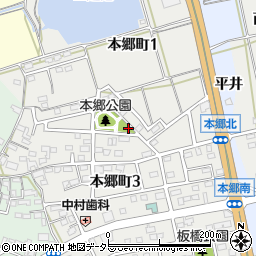 愛知県常滑市本郷町周辺の地図