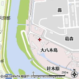京都府宇治市五ケ庄大八木島周辺の地図