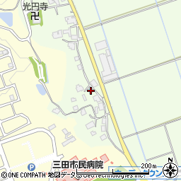 兵庫県三田市西野上425周辺の地図