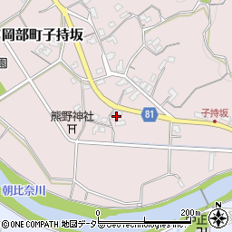 静岡県藤枝市岡部町子持坂323周辺の地図