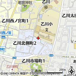 愛知県半田市乙川北側町周辺の地図
