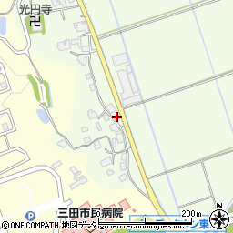 兵庫県三田市西野上40周辺の地図